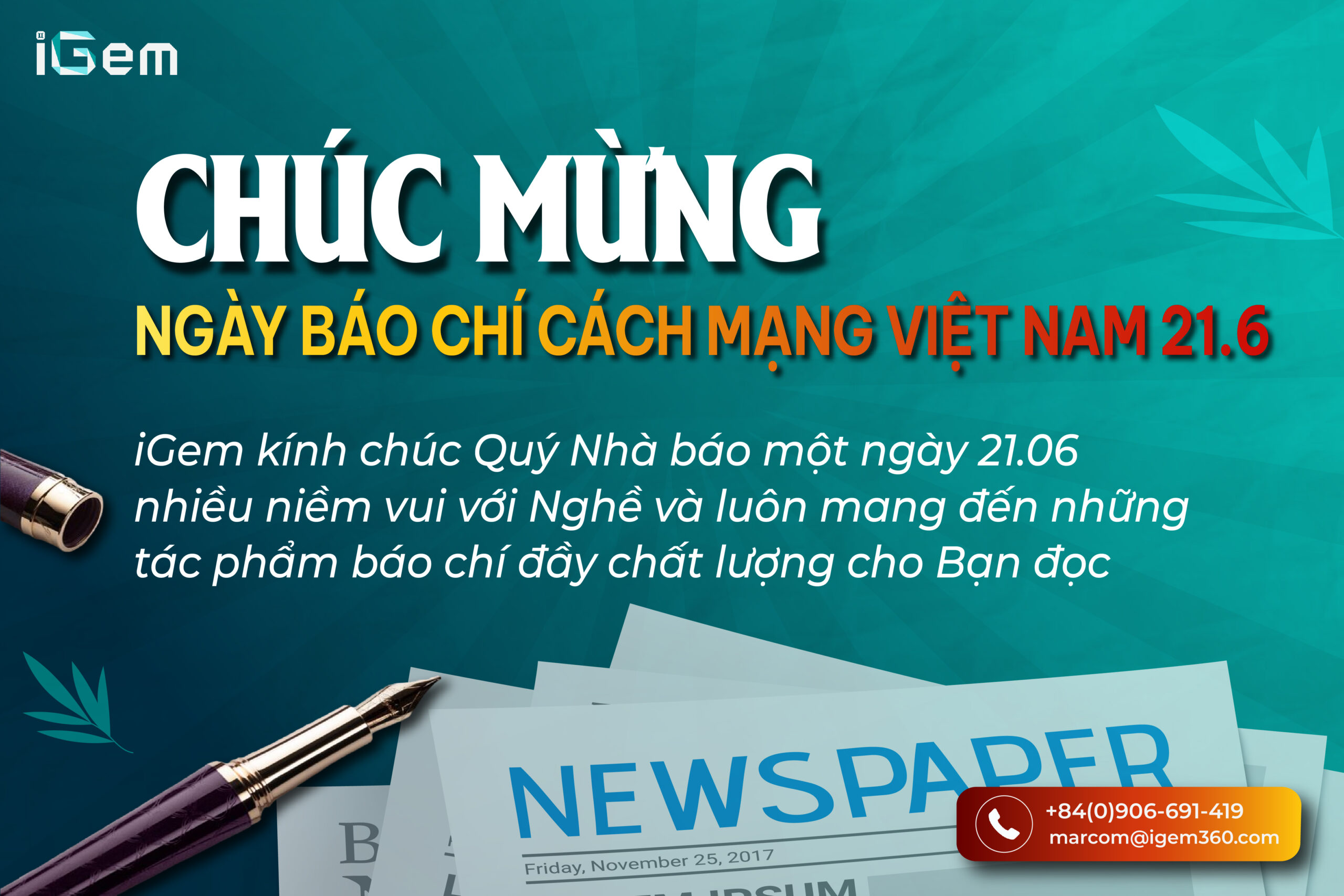 CHÚC MỪNG NGÀY BÁO CHÍ CÁCH MẠNG VIỆT NAM 21/6