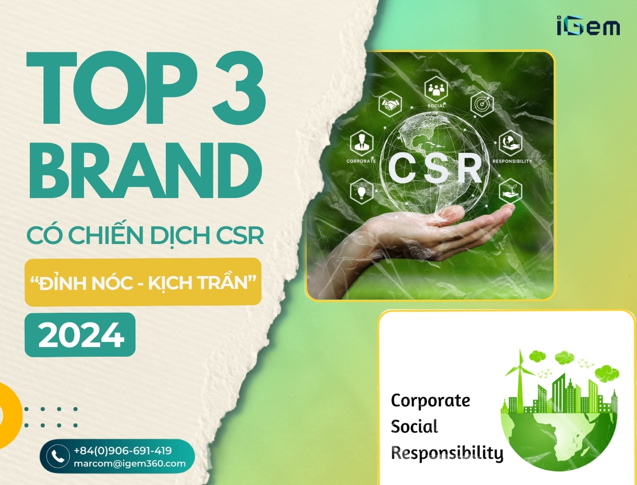 TOP 3 BRAND CÓ CHIẾN DỊCH CSR “ĐỈNH NÓC – KỊCH TRẦN” 2024
